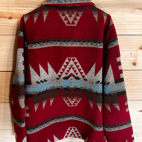 Red Patterned Men's Jacket - Picture 2 of 2